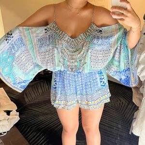 CAMILLA BLUE PLAYSUIT